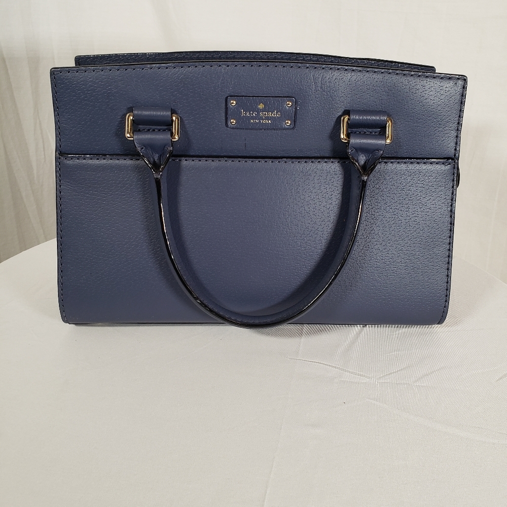 Kate Spade Navy Leather Handbags with Zipper Closure - Picture 2 of 8